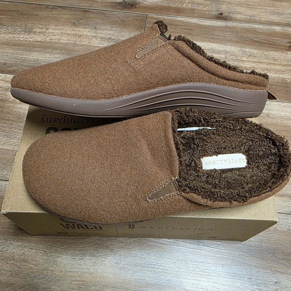Revitalign Dundee Orthotic Cozy Slippers Womens 12D Wide NWOT